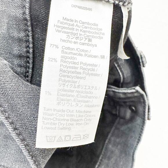 Madewell Mid-Rise Kick Out Jeans Charcoal Black Denim Jeans Size 31 - Picture 7 of 8